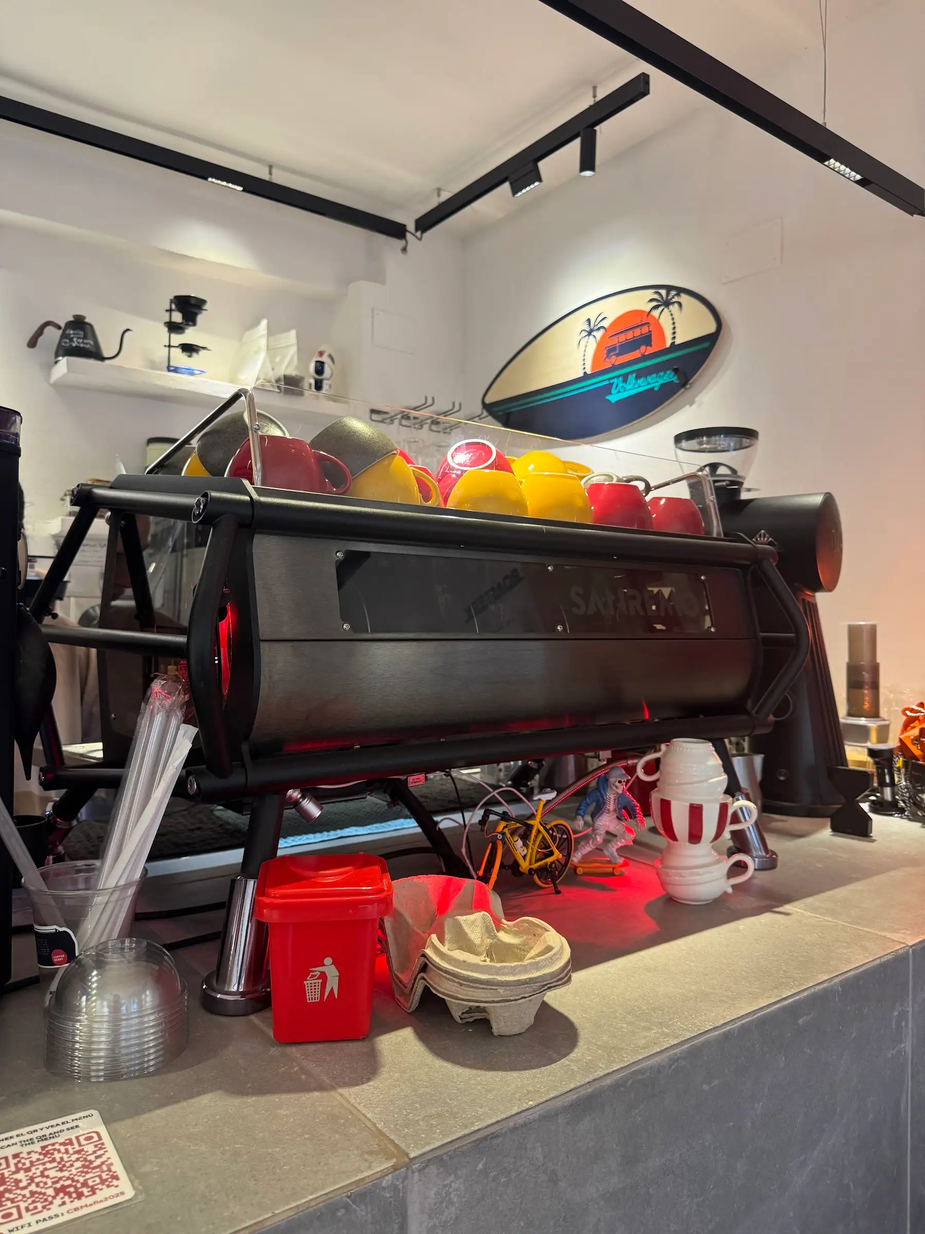 La máquina de espresso negra